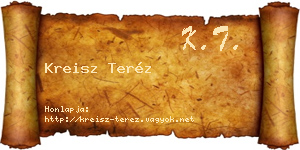 Kreisz Teréz névjegykártya